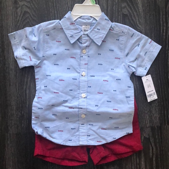 Carter's Other - Carter’s NWT denim look top and shorts